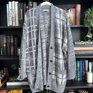 American Eagle Plaid Cardigan